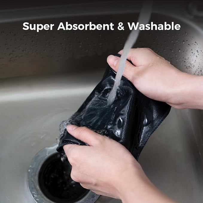 loukin 4 Pack Whiteboard Cleaning Cloth, Dry Erase Board Cloth for Classroom, Home and Office Use, Reusable and Washable, Grey, 12" x 12"