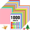 Sherr 1000 Sheets Construction Paper Colored Cardstock A4 9 x 12 10 Assorted Colors Card Stock Heavyweight Printer Paper for DIY Craft Party Supplies Decoration(Rainbow Color)