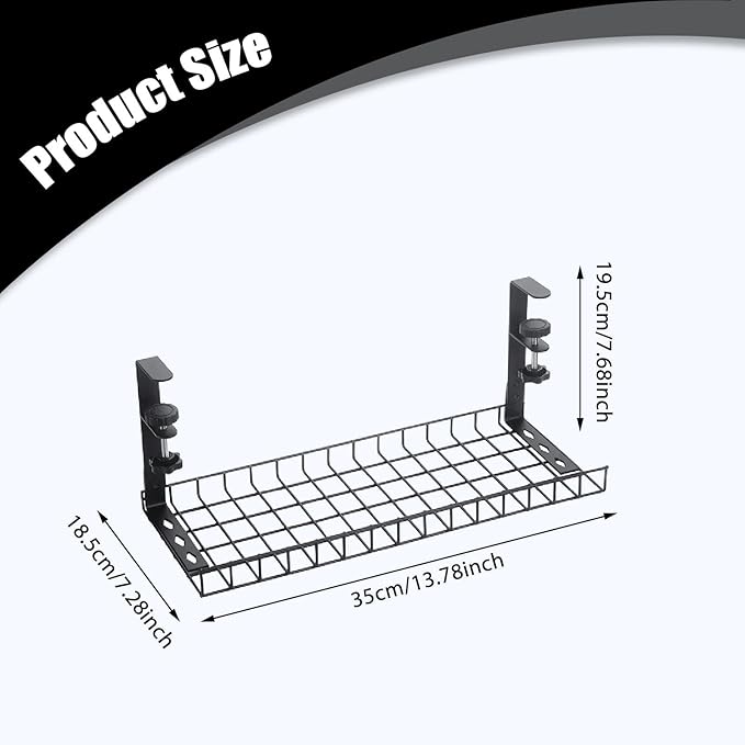 Cable Management under Desk Tray Adjustable Carbon Steel Cable Raceway for Kitchen