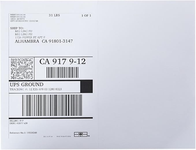 9527 Product Half Sheet Self Adhesive Shipping Labels for Laser & Inkjet Printers White Blank,2 Labels per Sheet (5000 Labels)