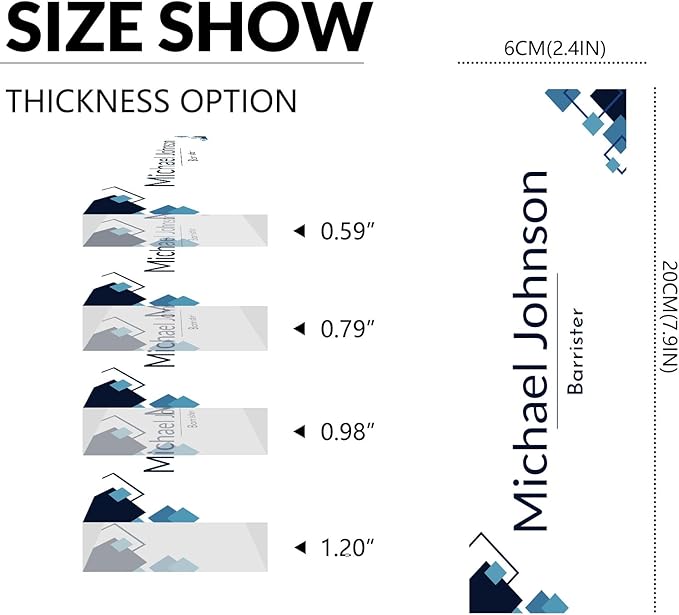 Desk Name Plate Personalized, Custom Name Plate for Desk, Acrylic Desktop Accessories, Office Gift & Decor for Women Men, Teacher Nurse Boss Employee Appreciation Gifts