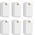 1000 Pcs Blank Manila Shipping Tags with Wire 4 3/4" x 2 3/8" Paper Hang Luggage Price Asset Gift Label Key Tags (White)