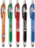 Pencil Guy Promotional Personalized Imprinted Stylus Pens- Orange -100 Quantity