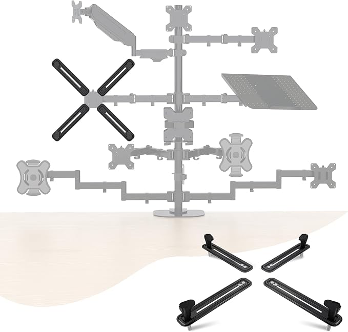 Pholiten VESA Mount Bracket Adapter Monitor Arm Mounting Kit for Screen 13 to 27 inch,75mm or 100mm VESA