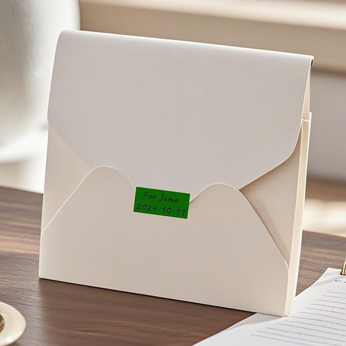 FINDAT Colored Labels Stickers 1.57×0.75 Inch Rectangle Vinyl Green Sticker Removable Assorted Color Coding Name Tag for File Folder Classroom Office Inventory Marking 160 PCS