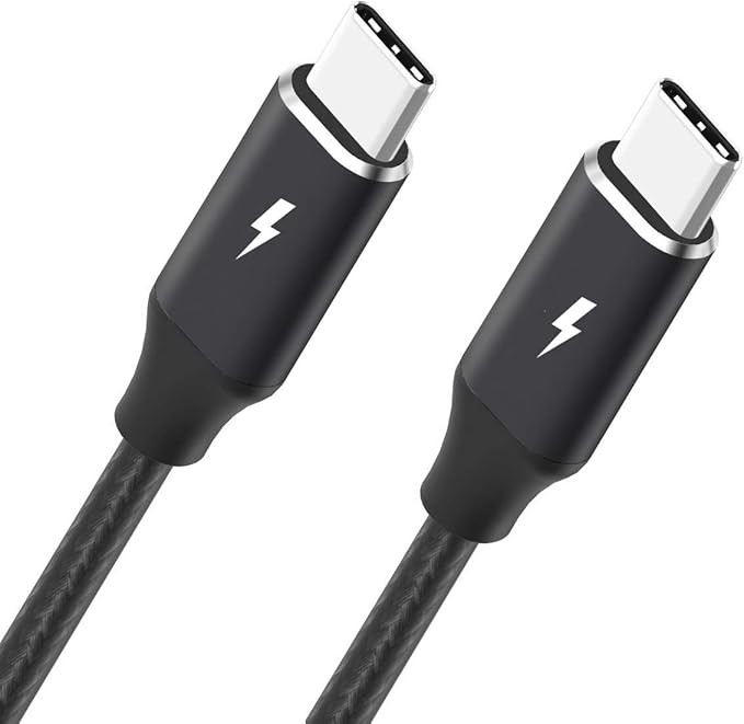 TREBLEET 6.6ft (2m) USB4 Cable Compatible with Thunderbolt 3, 100W 20Gbps USB4 Cable,Compatible with Thunderbolt 3 (USB C) Hub, Adapter, Devices, 20V/5A