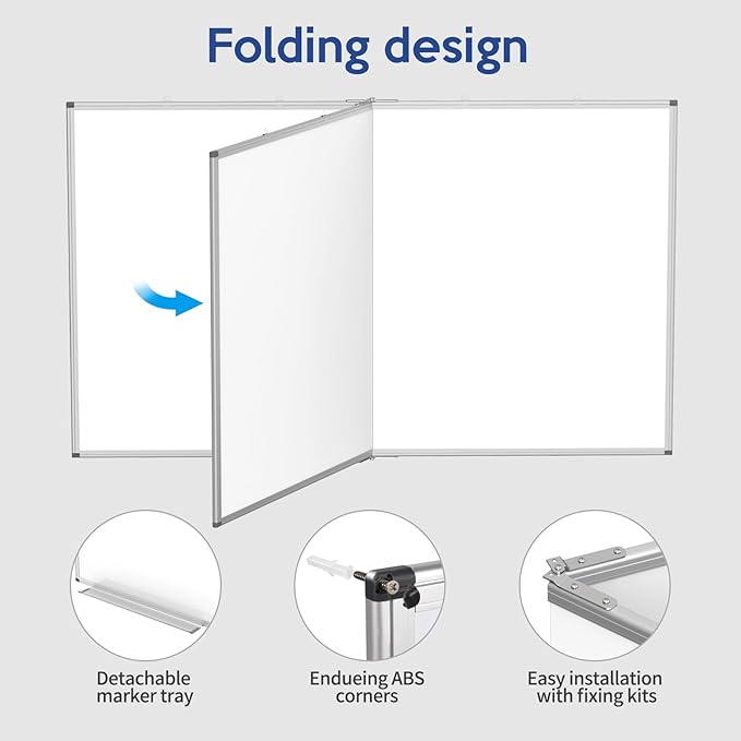 Large Whiteboard, 60 X 36 Inches Big Whiteboard for Wall, Dry Erase White Board for Office Home & School