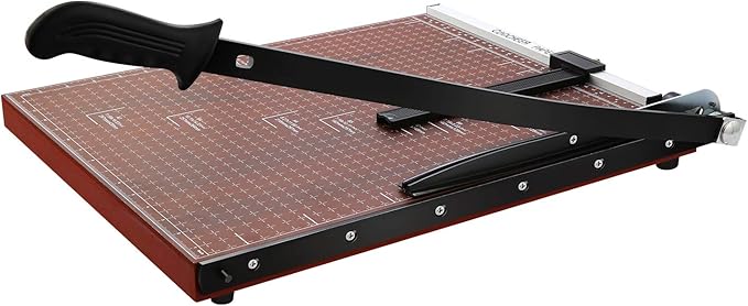 Paper Cutter Heavy Duty 18" Cut Length Professional Large Paper Cutter 12-Sheet Capacity Guillotine Paper Cutter for Cardstock, Safety, Efficience, Wide Use for Office, School, Home (A2-A7)