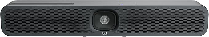Logitech MeetUp 2 All-in-One USB Conference Room Camera, Compact Video Bar with Built-in AI Features, Works with Microsoft Teams, Zoom Rooms, Google Meet, and More,Color-Graphite.