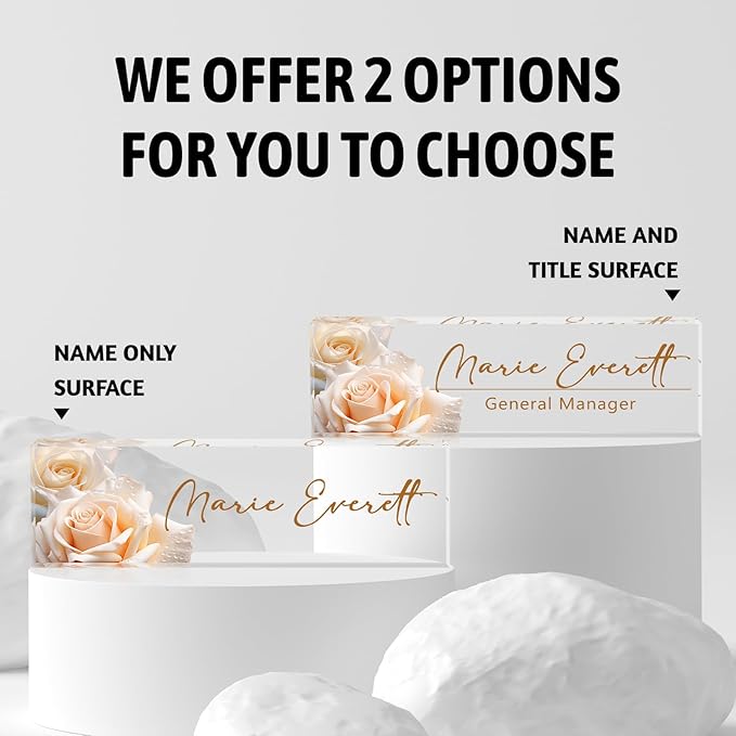 Custom Name Plate for Desk | Personalized Desk Name Plate | Personalized Boss Employee Appreciation Gifts | Acrylic Name Plate Office Desk Accessories