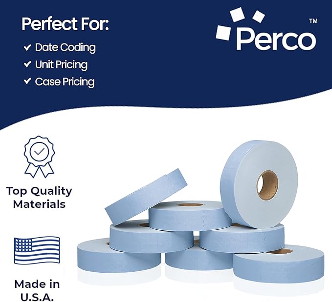 Blue Pricing Labels for Monarch 1131 Price Gun – 3 Sleeves, 24 Rolls Value Pack - 60,000 Price Marking Labels – with Ink Rolls Included