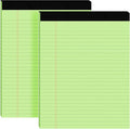 2pcs Legal Pads 8.5 x 11,Notepads 8.5 x 11 Inch, 30 Sheets/Pack, Green Note Pads Clear Print Writing Pads of Paper, Perforate Wide Ruled Lined with Sturdy Back for Office, Business & School Supplies