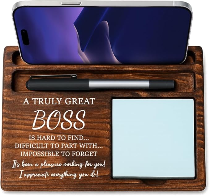 Bosses Day Gifts for Women Men Manager Sticky Note Holder Funny Office Decor for Women National Boss Day Decorations Gifts for Men Supervisor Leader HR Office Desk Decor A03