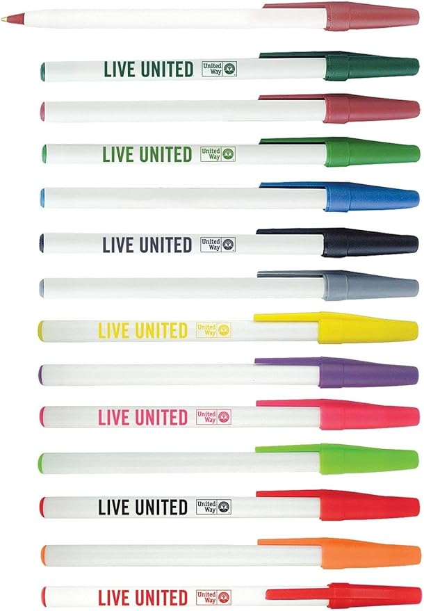 SyPen Personalized Stick Pens With your Custom Logo or Text-500 Pack Bulk-for Businesses, Parties, and Events, Custom Printed Slim Ballpoint Pens with Cap, Purple, Black Ink