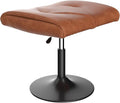 VECELO Foot Rest Under Desk Ottoman, PU Height Adjustable Footrest with Comfort Padding, Leg Rest for Desk for Relieving Leg Pain, Stiffness, and etc, Black