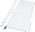 Cord Covers for Wires on Wall Extra-Long, 26.25ft TV Cord Hider Kit, Paintable Cable Management Concealer, White Cord Raceway Channel, 8 x L39in x W0.95in x H0.55in