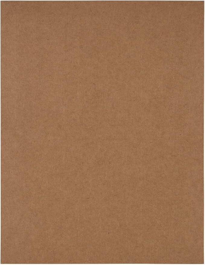 JAM PAPER Product & Container Labels - Square - 2 x 2 - Brown Kraft - 120/Pack