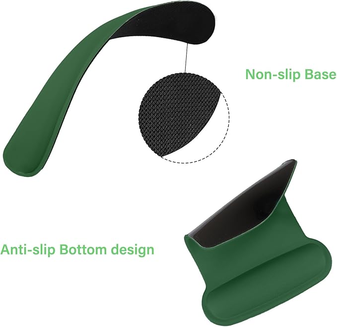 MOSISO Wrist Rest Support for Mouse Pad & Keyboard Set, Ergonomic Mousepad Non-Slip Base Home/Office Pain Relief & Easy Typing Cushion with Neoprene Cloth & Raised Memory Foam, Jungle Green