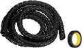 MECCANIXITY Spiral Cable Wrap 9.8ft/3.0M 25mm Cable Management Sleeve PP Insulation Cord Organizer for Computer Wire Power Cable Gas Pipe Black with Tape