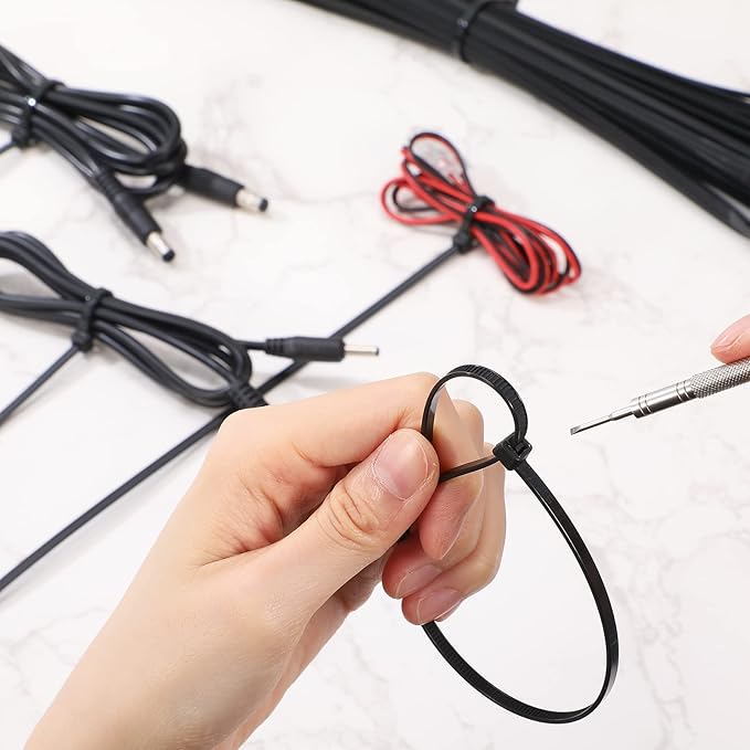 Shappy 500 Pack Long Zip Ties Heavy Duty, Ultra Exclusive Strong Cable Ties Large Industrial Electrical for Indoor Outdoor Plastic Wraps(Black,18 Inch)