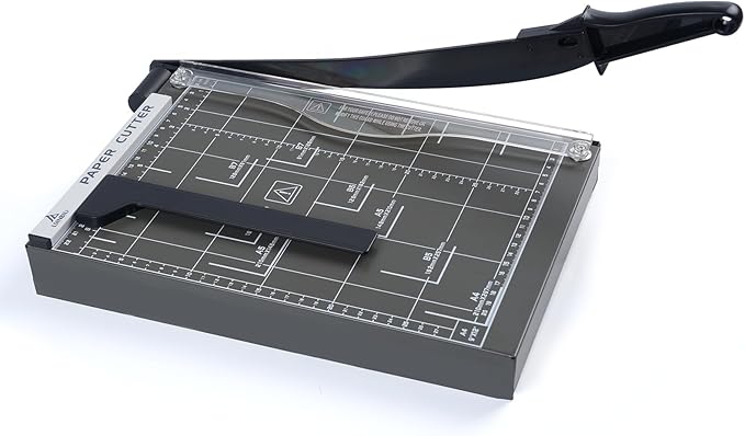 Paper Trimmer Cutter for Office and Crafts, Heavy-Duty, Portable Paper Slicer, 12-Inch, 10-15 Sheets Cardstock