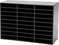 Literature Organizer - 27 - Slot Desktop File Sorter & Mail Center, Paper Storage Cabinet for Home, School & Office (Black)