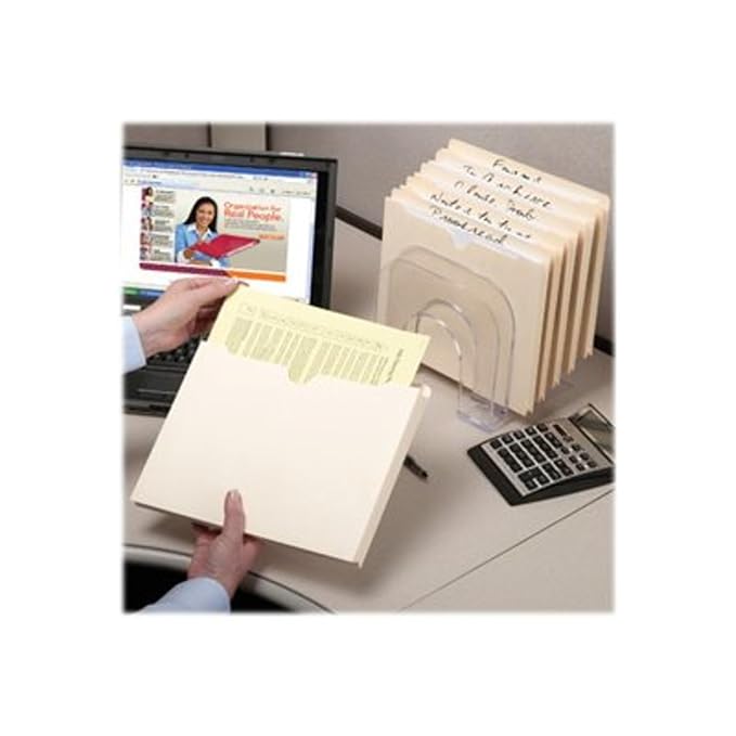 Smead File Jackets Letter Size for File Folders, Reinforced Straight-Cut Tab, 2" Expansion, Letter Size, Manila, 50 Per Box (75560)