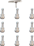Guitar Push Pins - Silver Guitar Map Pins for Cork Boards, Maps, or Lapel Use - Designed in USA - Set of 10