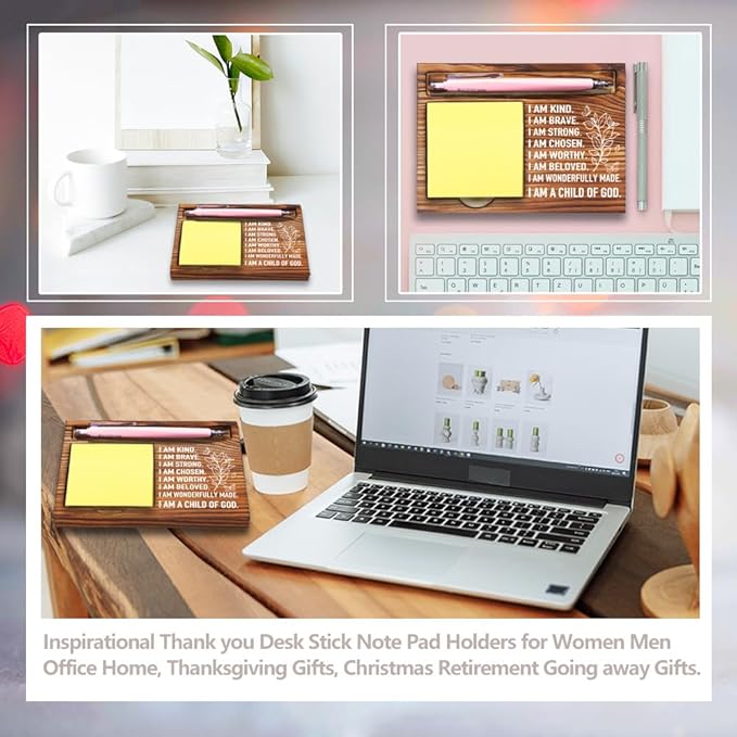 Inspirational Positive Affirmation Gift for Him Her, Positive Gifts for Women Coworkers Employees, Mental Health for Home School Counseling Office Treatment Self-Stick Note Pad Holders-DW44