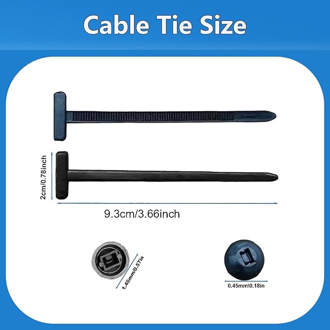 100pcs Nylon Universal Cable Tie Buckles, New Multifunctional Nylon Zip Ties With Pin & Button Design Plastic Cable Ties Tool Fasteners Car Body UV Resistant Zipties for Car Daily Repair