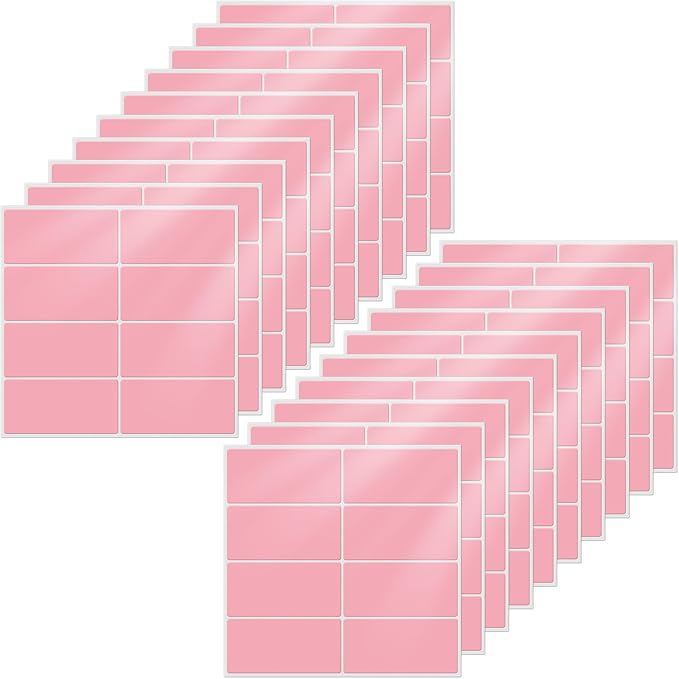 FINDAT Colored Stickers 1.57×0.75 Inch Vinyl File Folder Sticker Pink Rectangle Removable Waterproof Color Coding Moving Label for Boxes Office Inventory Labeling 160 PCS