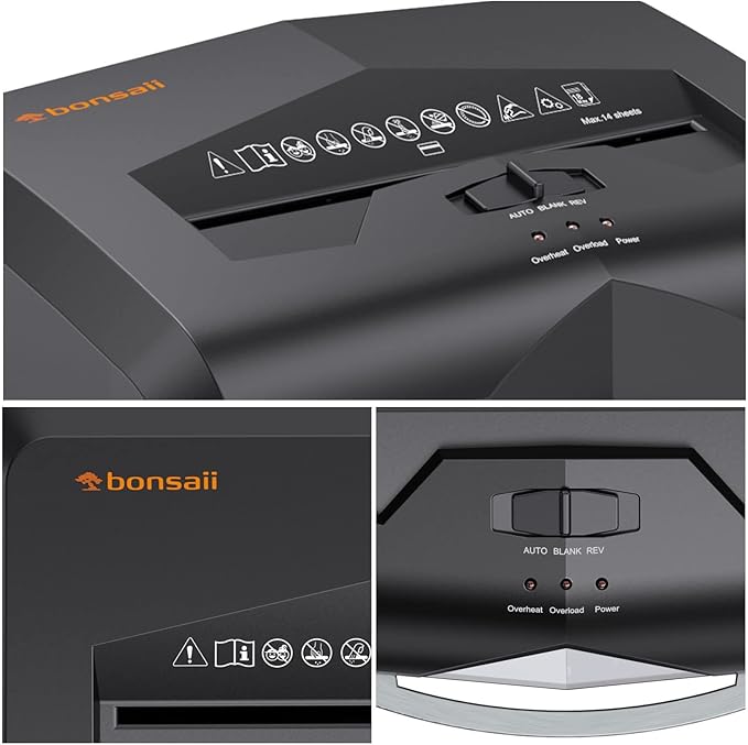 Bonsaii Paper Shredder, 18-Sheet 60-Minutes Shredder for Office Heavy Duty Cross-Cut Shredder with 6 Gallon Pullout Basket 4 Casters(C149-C)