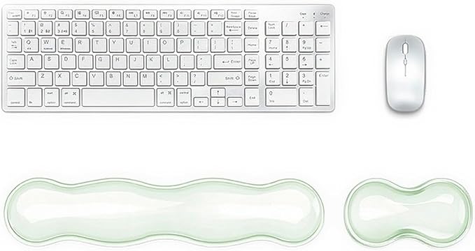 Wrist Rest for Keyboard and Mouse, Ergonomic Gel Keyboard Wrist Rest for Effortless Typing & Pain Relief, Cool Silicone Gel Wrist Support Pad for Gaming, Computers, Laptops, Office
