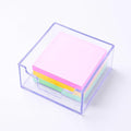 Sticky Notes Holder， Clear Acrylic 3.9" x 3.9" Post it Note Holder Dispenser for Desk, Computer Screen, Classroom Office Organizer, Light Blue