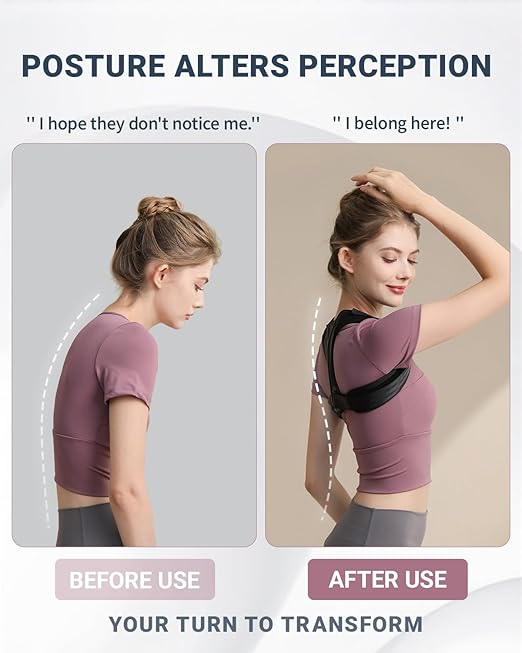Upper Back Brace Posture Corrector For Women & Men,Lightweight Back Straightener Posture Corrector For Men,Adjustable Upper Back Support,Clavicle Brace For Round Shoulder & Hunchback (Medium)