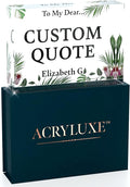 Personalized Gifts, Custom Quote Block Letter Board,Crystal-Clear Acrylic with Gift Box,17 Styles, Holiday and Christmas Gift for Mom, Dad, Girlfriend, Him or Her, Husband, Wife (5"x7, Garden)