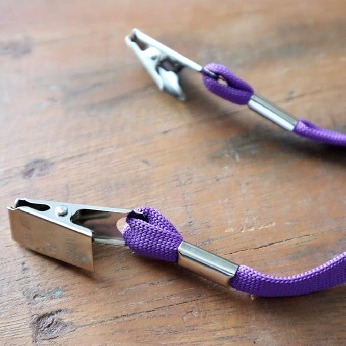25 Pack - Face Mask Lanyards - Premium Comfortable Neck Straps for Tickets, Badge Holders - Twist Free 2 Hook Design (1 on Each End) for Special Event Badges, Credentials and Ticket Holders (Purple)