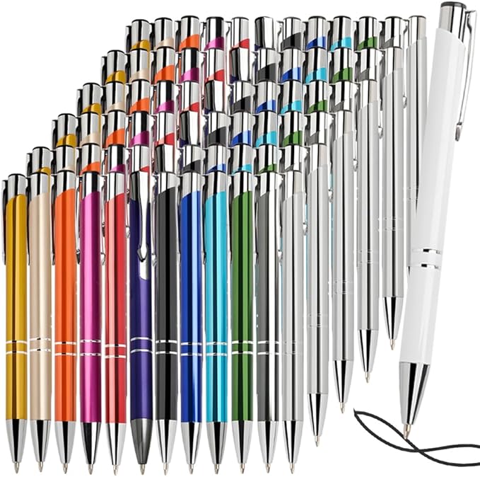 Yucold Customized ballpoint pens in bulk, personalized ballpoint pens with free engraving, for use in companies, enterprises, graduation anniversaries (Green,260)