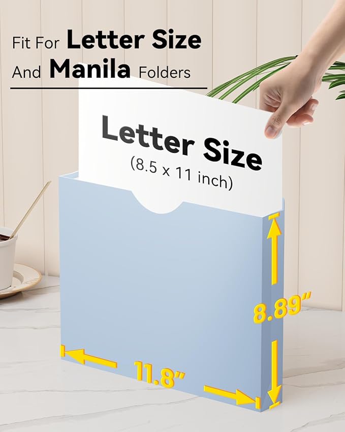 Ansook Plastic Manila File Jacket & File Pockets Letter Size,Heavy Duty 1 Inch Expanding Manila Pocket File Folders,Extra Capacity Project File Jackets,Job Folders File Jackets-Assorted Color