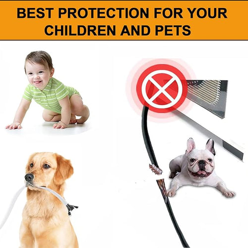 10ft *2pcs - 1/2 inch Cord Protector Wire Loom Tubing Cable Sleeve Split Sleeving for USB Cable Power Cord Audio Video Cable – Protect Cat from Chewing Cords - White(White, 10ft-1/2inch)