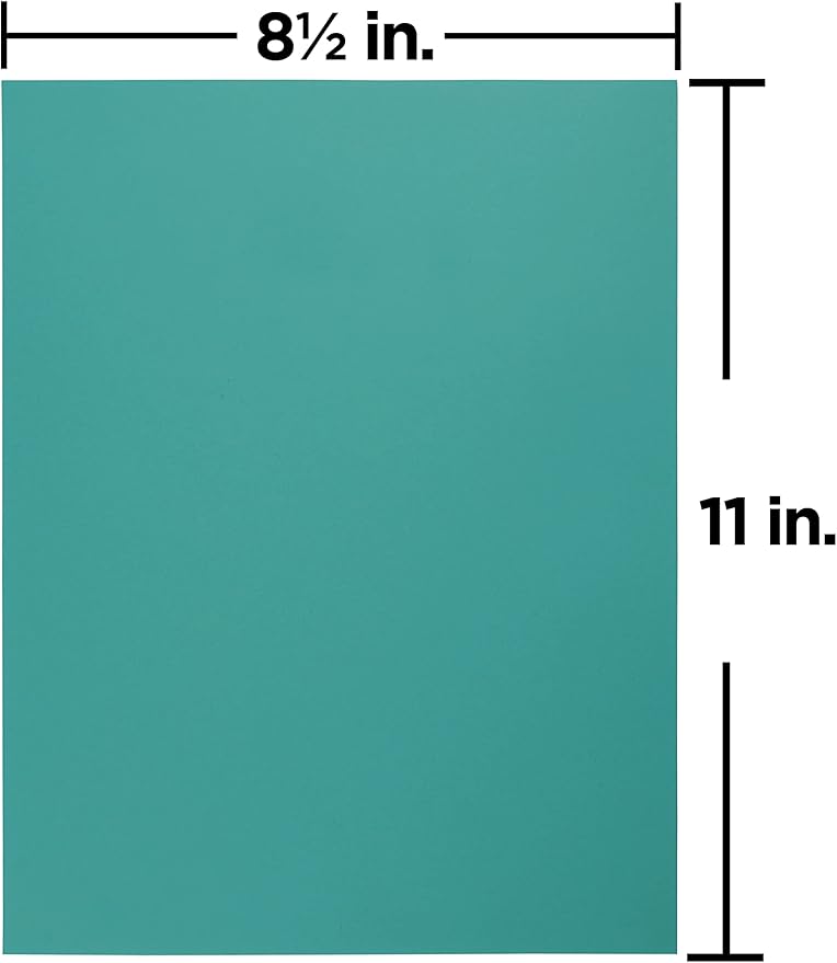 JAM PAPER Colored 24lb Paper - 90 gsm - 8.5 x 11 - Sea Blue Recycled - 100 Sheets/Pack