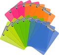 Clipboards, HERKKA 15 Pack Upgrade Plastic Clipboards Low Profile Clip Standard A4 Letter Size, Assorted Transparent Color, for Classroom and Office Use