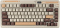 KZZI K75 PRO RGB 75% Wireless Gasket Mechanical Keyboard, Triple Mode BT 5.0/2.4G/USB-C 82 Keys Hot Swappable Gaming Keyboard w/Knob & Power Display, Custom Tactile Switches, Mousse Brown