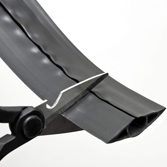 D-Line 6 Foot Floor Cord Cover, Cable Protector Case Pack, CC-1/3PK, Protect Cords and Prevent Trip Hazards, Black (Pack of 3)