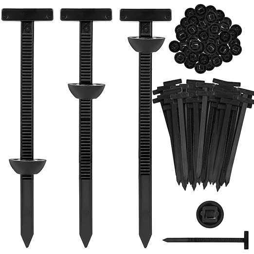 150Pcs Nylon Universal Cable tie Buckle for Car Repairs, Universal Cable Tie Buckles, Automotive Trim Clips - Heavy Duty Black Plastic Rivets, Bumper & Fender Retainer Clips for Auto Body Parts