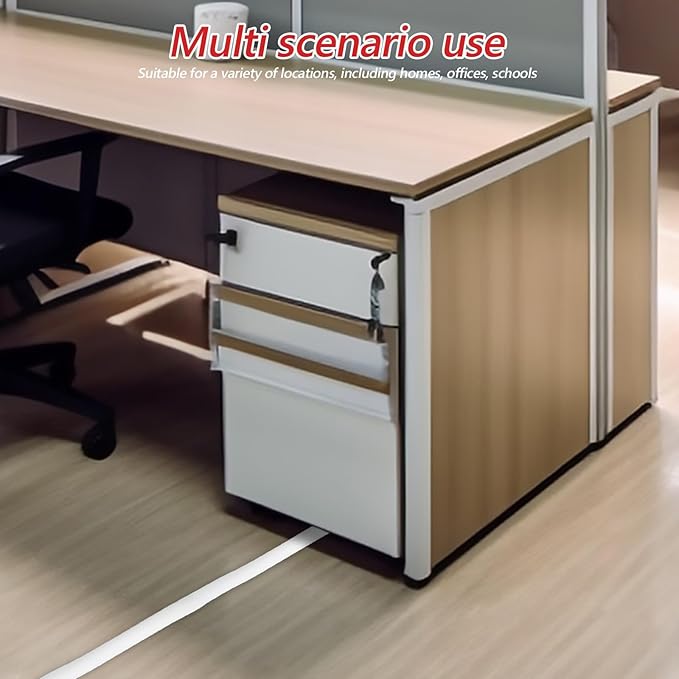 Self-Adhesive Decorative Wall Cable Cover PVC Cord Concealer for Floor and Wall Cable Management Flexible Wire Hider Easy Install and Tidy