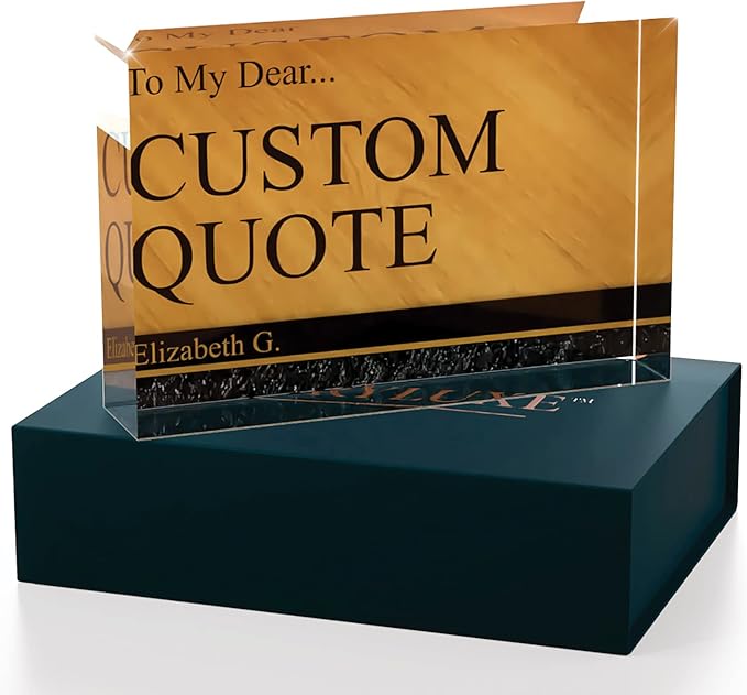 Personalized Gifts, Custom Quote Block Letter Board,Crystal-Clear Acrylic With Gift Box,17 Styles, Holiday and Christmas Gift for Mom, Dad, Girlfriend, Him or Her, Husband, Wife (4"x6", Nolan)
