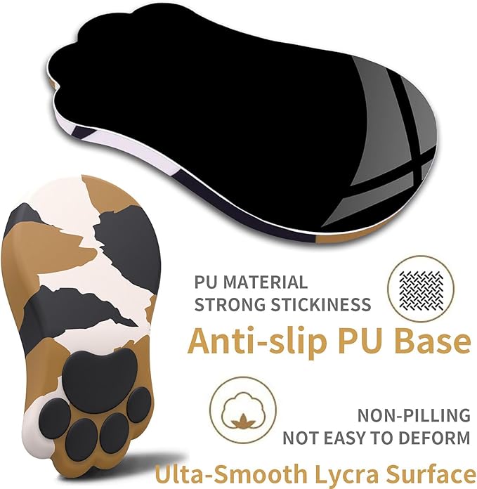 L-SPOUTTO Ergonomic Mouse Pad with Wrist Rest,Cute Cat Paw Mousepad Wrist Support,Comfortable Massage Design Computer Pain Relief Mouse Pad with Non-Slip PU Base for Desk Laptop Gaming,Tortoiseshell