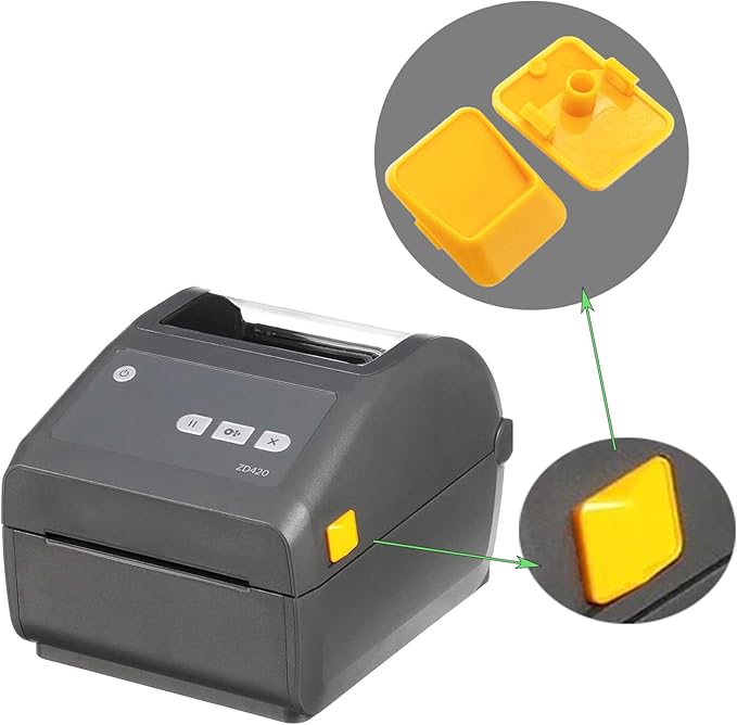 2 Set ZD420D Side Button for Zebra ZD420D ZD620D ZD220D ZD230D ZD888 Thermal Label Barcode Printer,Printer Cover Toggle Switch,P1080383-444 P/N: 212304-001