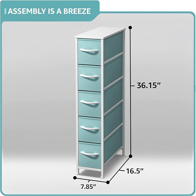 Sorbus Kids Dresser with 5 Drawers - Storage Unit Organizer Chest for Clothes - Bedroom, Kids Room, Nursery, & Closet